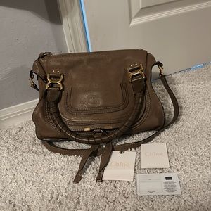 EUC Chloe Marci bag with strap, medium size